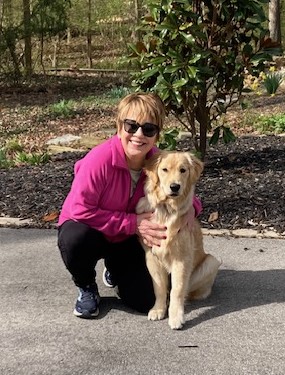 Rhonda Schwindt and her dog, Willow