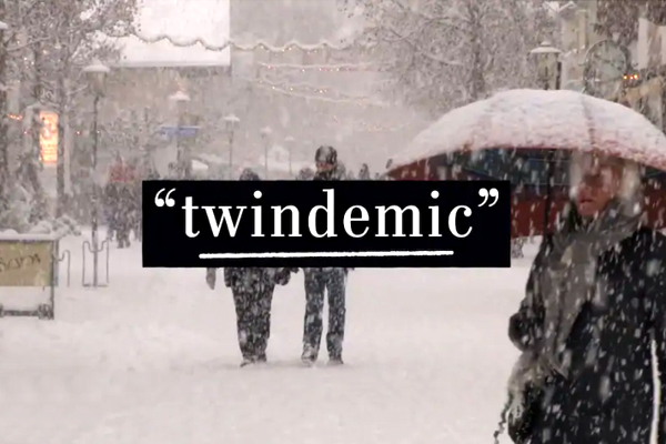Screenshot of Washington Post piece on the "twindemic"