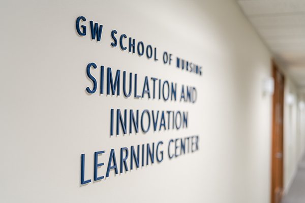 Simulation and Innovation Learning Center signage