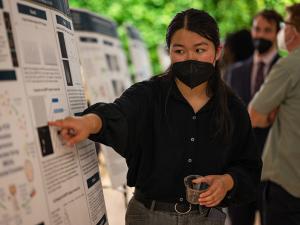 Nursing student presenting her work