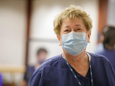 Karen Drenkard in mask