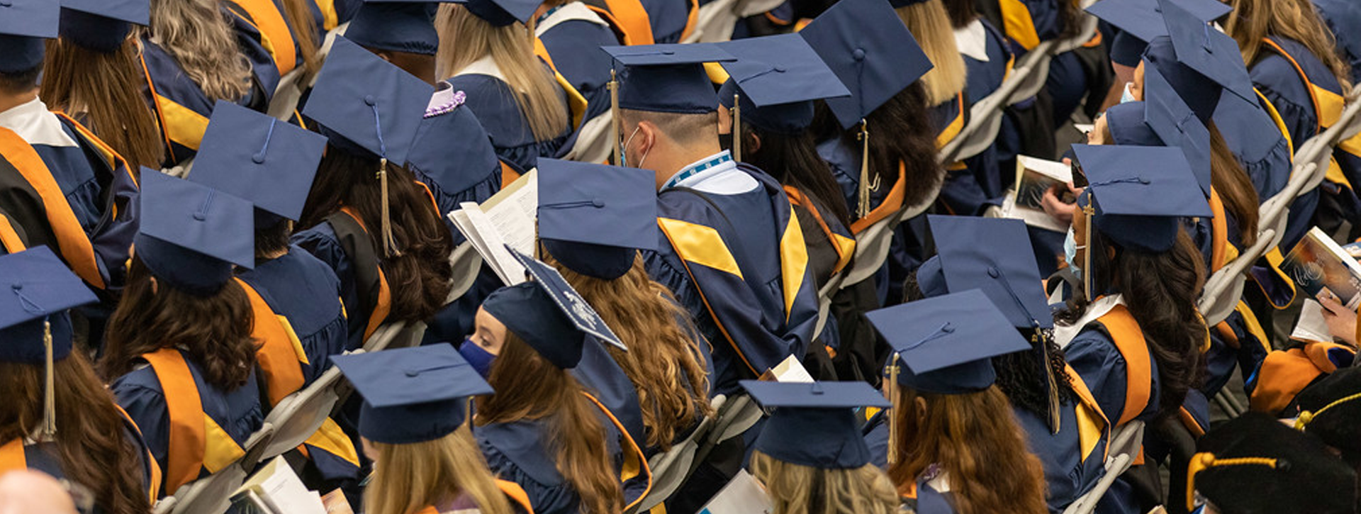 Nursing graduates during ceremony